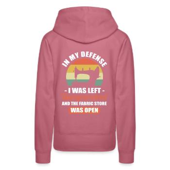 Funny stepping - Women’s Premium Organic Hoodie - mauve - Back - Isabella (175cm)