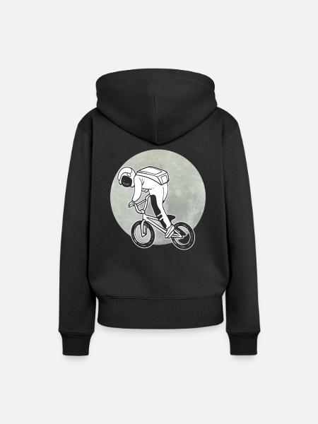 Astronauten fahren Raumfahrer - Frauen Premium Bio Hoodie - Schwarz