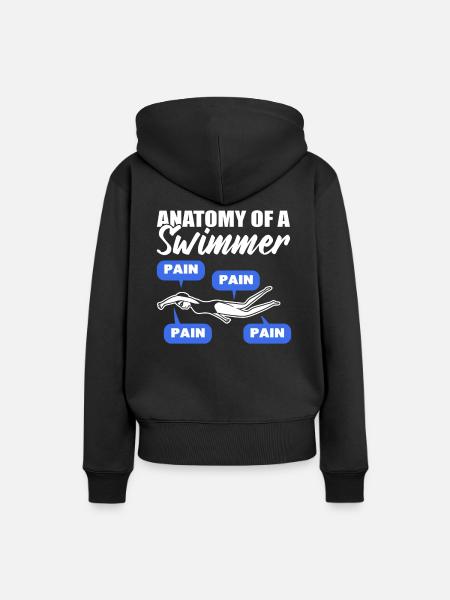 Anatomy Of Swimmer Schwimmtrainer - Frauen Premium Bio Hoodie - Schwarz