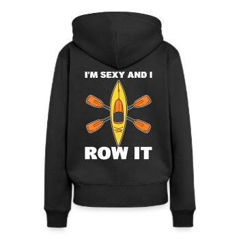 Je suis sexy et je rame pagayeur - Sweat à capuche Premium bio Femme - noir - Dos - Julia (174cm)