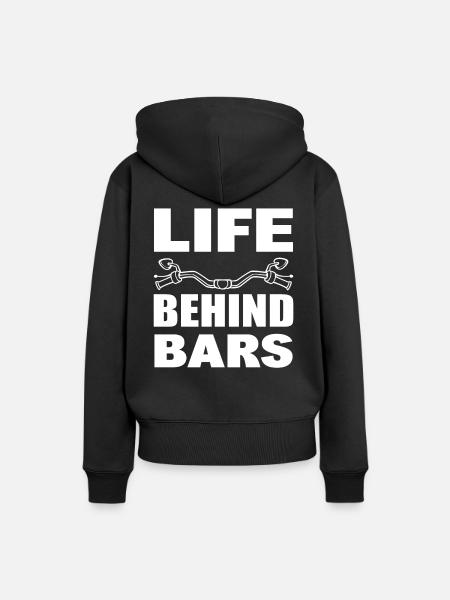 Life Behind Bars Motorradfahrer - Frauen Premium Bio Hoodie - Schwarz