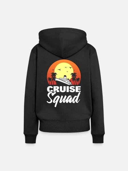 Cruise Squad Kapitän - Frauen Premium Bio Hoodie - Schwarz
