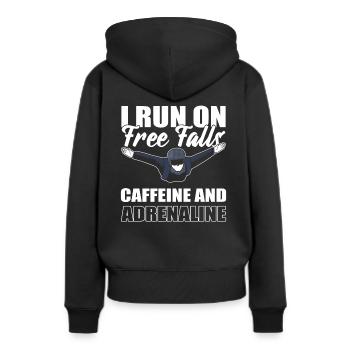 Fallschirmspringen Fallschirmspringer - Frauen Premium Bio Hoodie - Schwarz - Hinten - Julia (174cm)