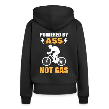 Lustiges Radfahren BMX Rider - Frauen Premium Bio Hoodie - Schwarz - Hinten - Julia (174cm)