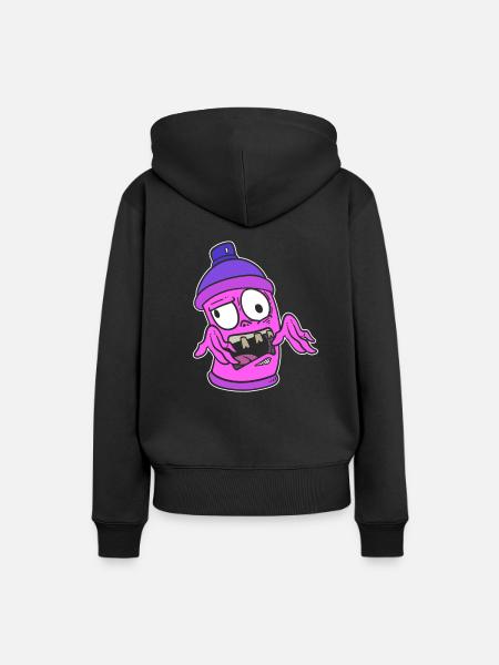 Zombie-Graffiti Spray Sprühmaler - Frauen Premium Bio Hoodie - Schwarz
