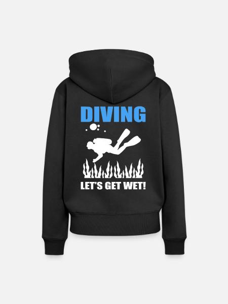 Tauchen Schnorcheln - Frauen Premium Bio Hoodie - Schwarz