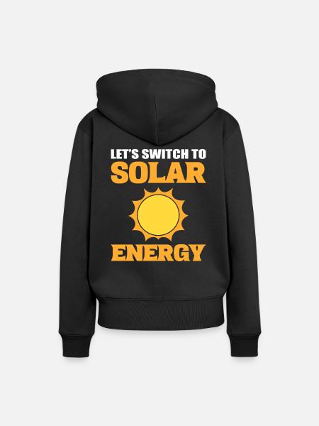Solarenergie Energie Solarenergie -Inventar - Frauen Premium Bio Hoodie - Schwarz