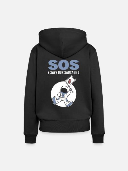 Wurstliebhaber Fleischesser - Frauen Premium Bio Hoodie - Schwarz