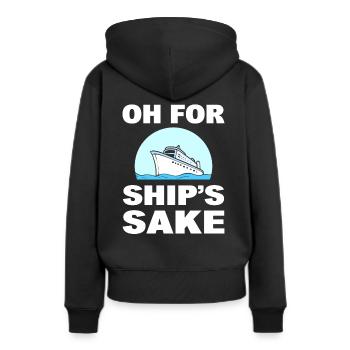 Kreuzfahrturlaub Tourist - Frauen Premium Bio Hoodie - Schwarz - Hinten - Julia (174cm)