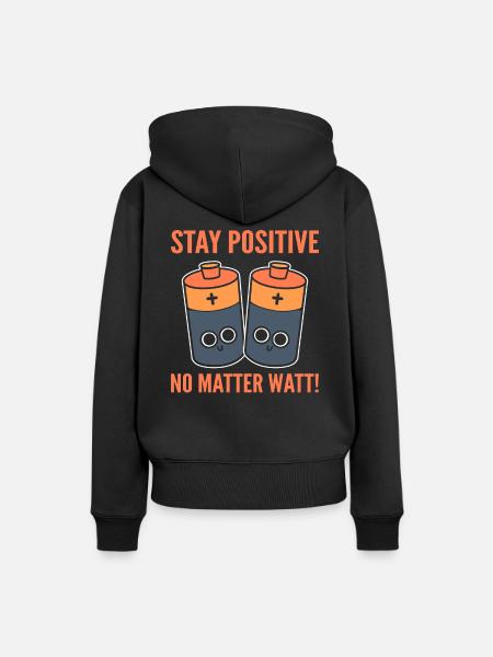 Optimistic Sayings Lineman - Frauen Premium Bio Hoodie - Schwarz
