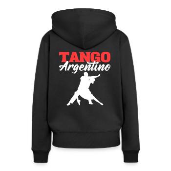 Tango Argentino Tango Tänzer - Frauen Premium Bio Hoodie - Schwarz - Hinten - Julia (174cm)