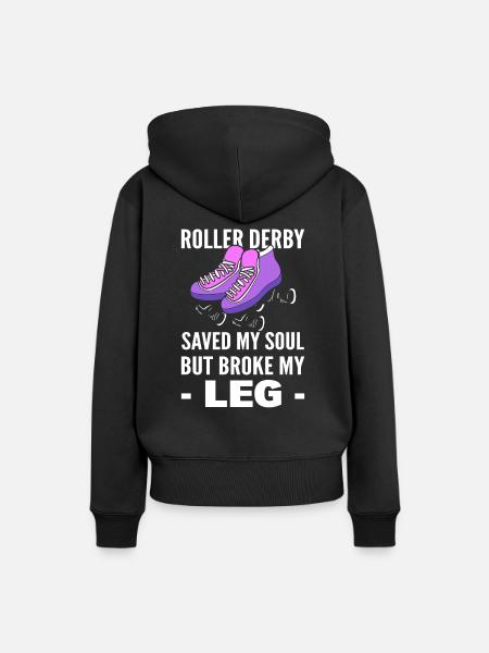 Roller Derby Skates Skater - Frauen Premium Bio Hoodie - Schwarz