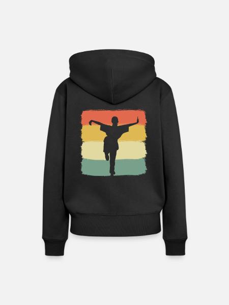 Kung-Fu-Kampf Kampfsportler - Frauen Premium Bio Hoodie - Schwarz