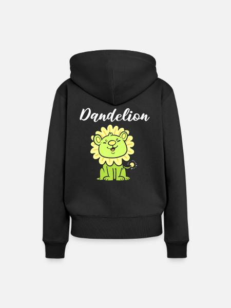 Dandelion Löwentrainer - Frauen Premium Bio Hoodie - Schwarz
