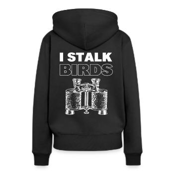 Vogelliebhaber Ornithologe - Frauen Premium Bio Hoodie - Schwarz - Hinten - Julia (174cm)