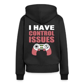 I Have Control Issues Getriebe - Frauen Premium Bio Hoodie - Schwarz - Hinten - Julia (174cm)