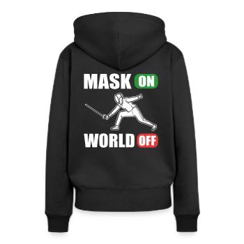 Fechten Kampfsport Schwertkämpfer - Frauen Premium Bio Hoodie - Schwarz - Hinten - Julia (174cm)
