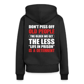 Antiker Liebhaber Antiquitätensammler - Frauen Premium Bio Hoodie - Schwarz - Hinten - Julia (174cm)