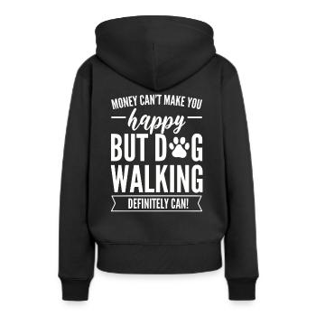 Hundeliebhaber Hundesitter - Frauen Premium Bio Hoodie - Schwarz - Hinten - Julia (174cm)