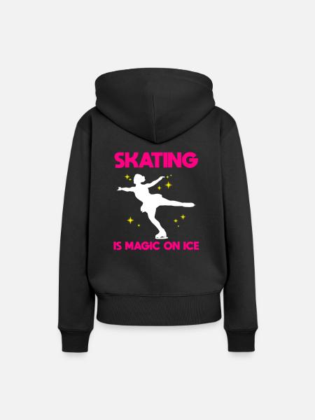 Eiskunstlauf Professioneller Eisläufer - Frauen Premium Bio Hoodie - Schwarz