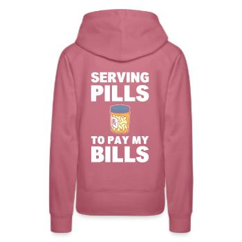 Lustiger Apotheker Apothekentechniker - Frauen Premium Bio Hoodie - Malve - Hinten - Isabella (175cm)