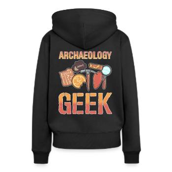 Antike Archäologie Geschichtsprofessor - Frauen Premium Bio Hoodie - Schwarz - Hinten - Julia (174cm)
