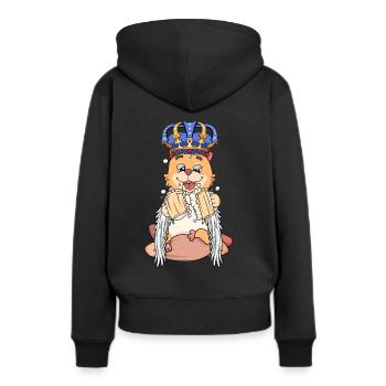 Party King Cat Booze Fantasy Beer Glasses Animal - Women’s Premium Organic Hoodie - black - Back - Julia (174cm)