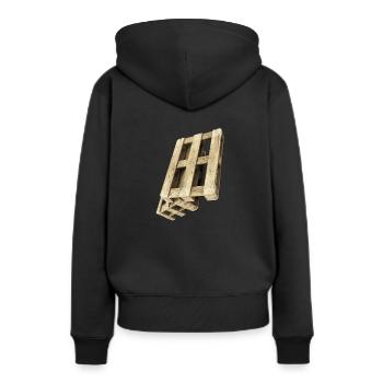 Humour subtil Palettes élégantes - Sweat à capuche Premium bio Femme - noir - Dos - Julia (174cm)