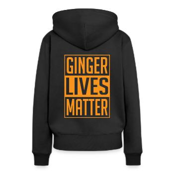 Ingwer lebt Angelegenheit St Patricks Day Red Headed - Frauen Premium Bio Hoodie - Schwarz - Hinten - Julia (174cm)