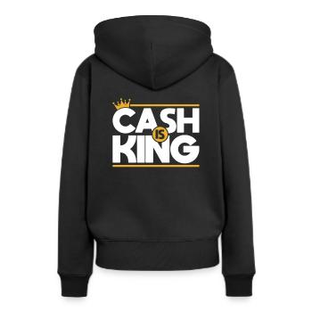 Cash is King Cash Flow Entrepreneur Noël - Sweat à capuche Premium bio Femme - noir - Dos - Julia (174cm)