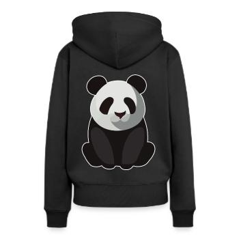 BÉBÉ PANDA ASSIS - Sweat à capuche Premium bio Femme - noir - Dos - Julia (174cm)