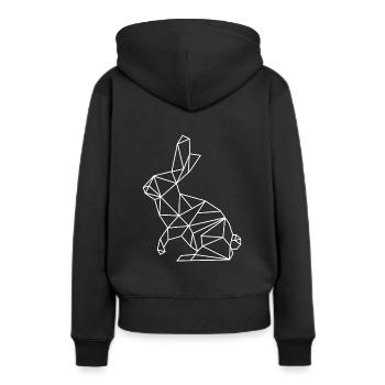 Abstract baby bunny - Women’s Premium Organic Hoodie - black - Back - Julia (174cm)