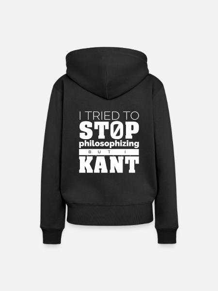 Philosophie Kant Shirt - Frauen Premium Bio Hoodie - Schwarz