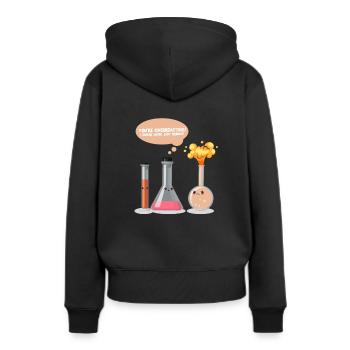 Chemise de chimie de nerd qui réagit - Sweat à capuche Premium bio Femme - noir - Dos - Julia (174cm)