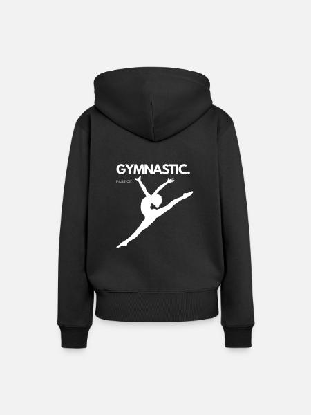 Turnen Leidenschaft / Gymnastic Passion - Frauen Premium Bio Hoodie - Schwarz