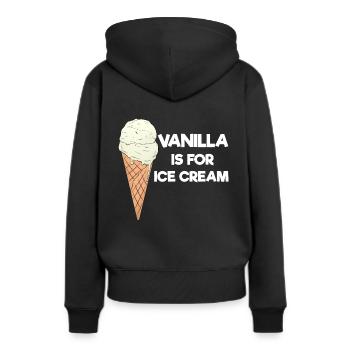 La vanille est pour la crème glacée Vanille Eiscreme - Sweat à capuche Premium bio Femme - noir - Dos - Julia (174cm)