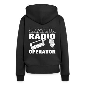 Amateur Radio Operator Funker - Frauen Premium Bio Hoodie - Schwarz - Hinten - Julia (174cm)
