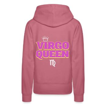 Virgo Queen Astrologen - Frauen Premium Bio Hoodie - Malve - Hinten - Isabella (175cm)