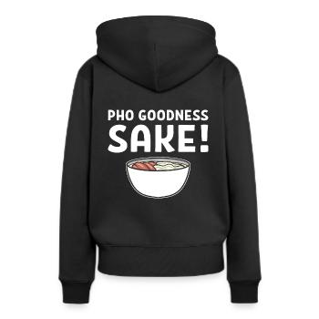 Vietnamesisches Essen Vietnamesisch - Frauen Premium Bio Hoodie - Schwarz - Hinten - Julia (174cm)