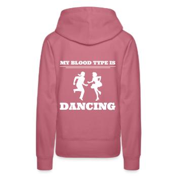 My Blood Type Is Dancing Zeitgenössischer Tänzer - Frauen Premium Bio Hoodie - Malve - Hinten - Isabella (175cm)
