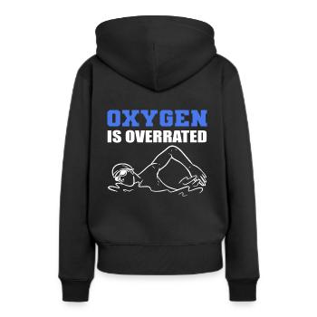 Lustiges Schwimmen Rettungsschwimmer - Frauen Premium Bio Hoodie - Schwarz - Hinten - Julia (174cm)