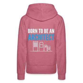 Lustiger Architekt Designer - Frauen Premium Bio Hoodie - Malve - Hinten - Isabella (175cm)