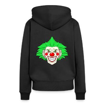 Gruseliger Clown Entertainer - Frauen Premium Bio Hoodie - Schwarz - Hinten - Julia (174cm)
