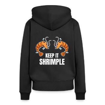 Gardez-le Crevette Crevettes Crabes de crevettes - Sweat à capuche Premium bio Femme - noir - Dos - Julia (174cm)