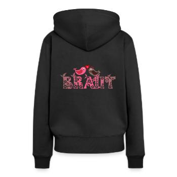 Braut Vögel Liebespaar Heiraten - JGA - Frauen Premium Bio Hoodie - Schwarz - Hinten - Julia (174cm)