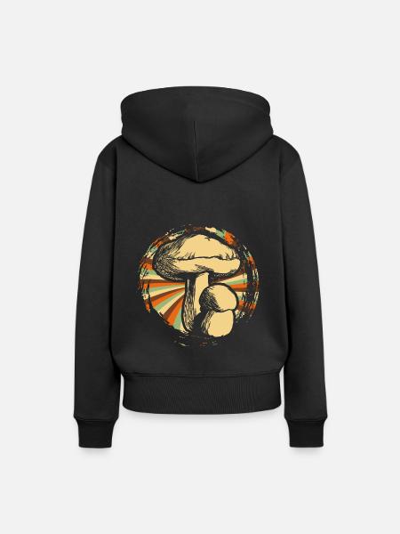 Drogen Pilze - Frauen Premium Bio Hoodie - Schwarz