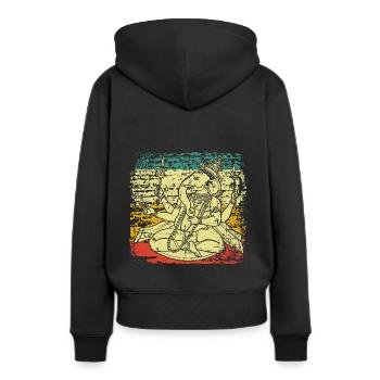 Indien Hinduismus Ganesha - Frauen Premium Bio Hoodie - Schwarz - Hinten - Julia (174cm)