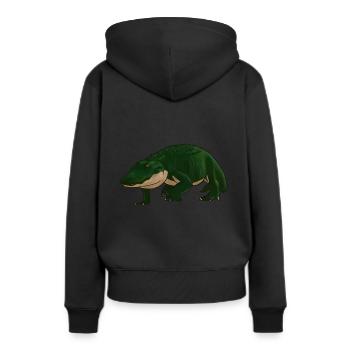 Alligator - Sweat à capuche Premium bio Femme - noir - Dos - Julia (174cm)