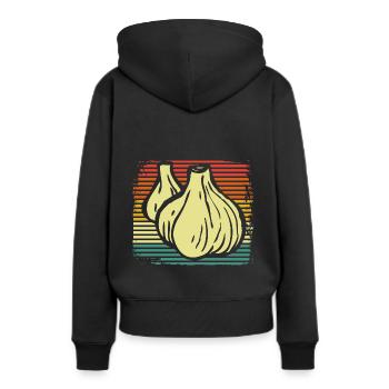Ail - Sweat à capuche Premium bio Femme - noir - Dos - Julia (174cm)