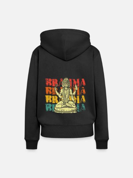 Brahma Hinduismus Indien - Frauen Premium Bio Hoodie - Schwarz